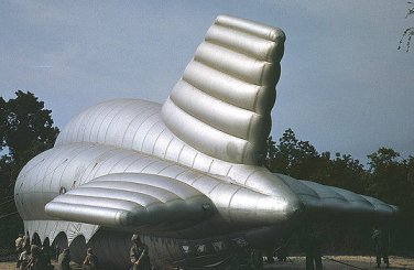 U.S. Marine Corps, bedding down a big barrage balloon, Parris Island, S.C. - May 1942 (Library of Congress)
