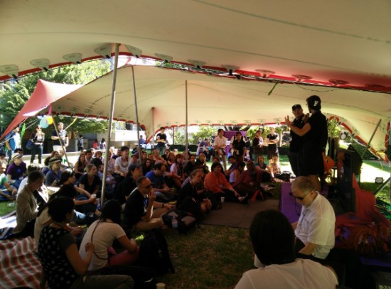 Inside the RezBaz 2015 tent | Photo courtesy of Dejan Jotanovic