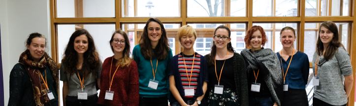 Nine smiling female psychologists