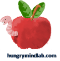 Worm emerging from an apple - hungrymindlab.com