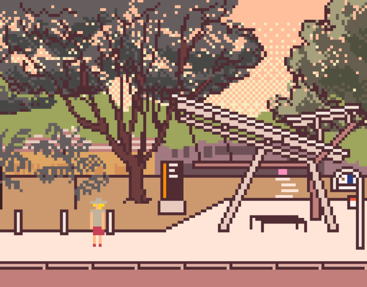 Screenshot of The Zone, an event-specific virtual socialisation space. Image courtesy of Brendan Keogh.